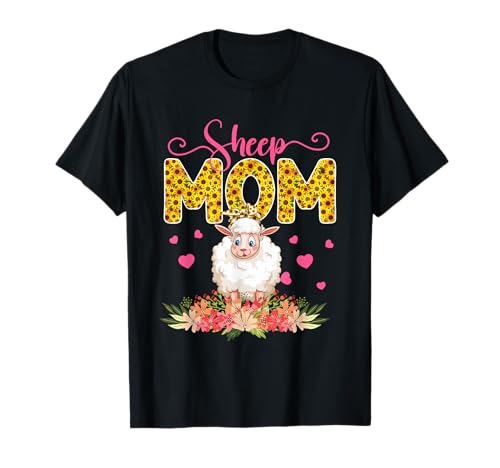 Schaf Mama Muttertag Sonnenblumen Leopard Floral Lover T-Shirt Schaf Mama Muttertag Sonnenblumen Leopard Floral Lover T-Shirt von Farmer Mother's Day Costume