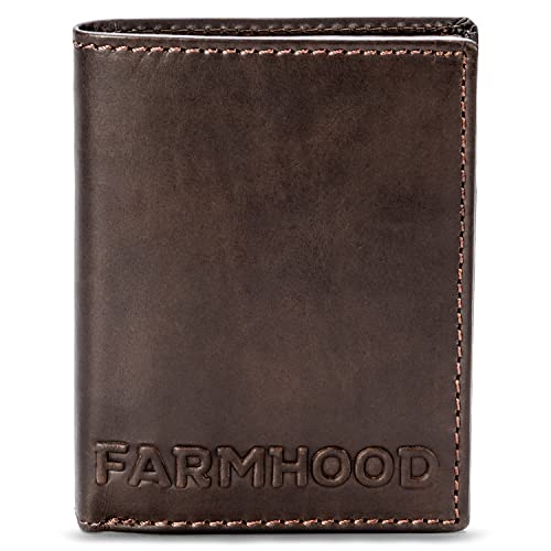 FARMHOOD Nashville Damen/Herren großer Leder Geldbeutel | RFID-Schutz & viele Kartenfächer | Portemonnaie 10 cm von Farmhood
