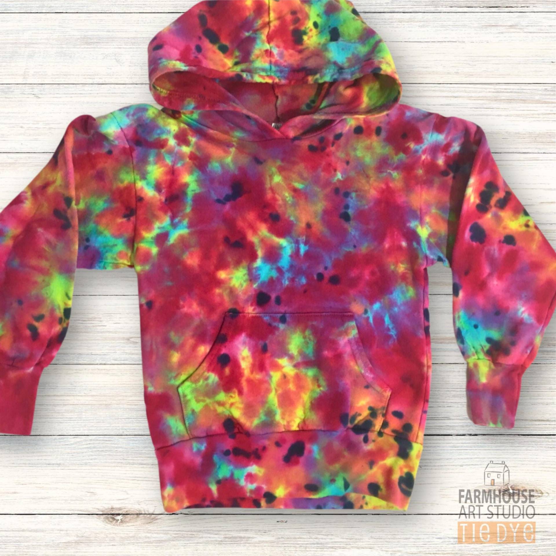 Kleinkind Batik Fleece Hoodie - Kuscheliger Baumwoll Pullover Mit Taschen | 2T-12 von FarmhouseArtStudio