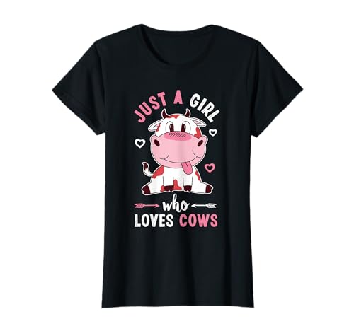 Nur ein Mädchen, das Kühe liebt, Geschenk für Mama T-Shirt Nur ein Mädchen, das Kühe liebt, Geschenk für Mama T-Shirt von Farming Cow Lover Gifts for Men & Women