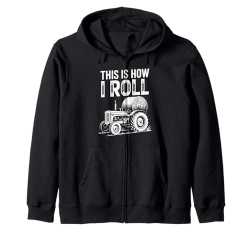 Lustiger Spruch This is How I Roll Traktor Heu Witz Damen Herren Kapuzenjacke Lustiger Spruch This is How I Roll Traktor Heu Witz Damen Herren Kapuzenjacke von Farming Humor Rural Country Barn Field Harvest