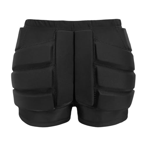 3D Schützende Gepolsterte Shorts Mehrzweck-Crash-Hose Aufprallschutz für Ski Snowboard Skateboarding mit Frauen Männer (Color : Schwarz, Size : S) von FaroLy