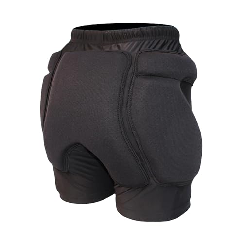 3d Gepolstert Schützende Shorts Hüfte Hintern Eva Pad Kurze Hose Gear Guard für Ski Snowboard Männer Frauen Schutz für Hip, Butt und Steißbein (Color : Schwarz, Size : L) von FaroLy