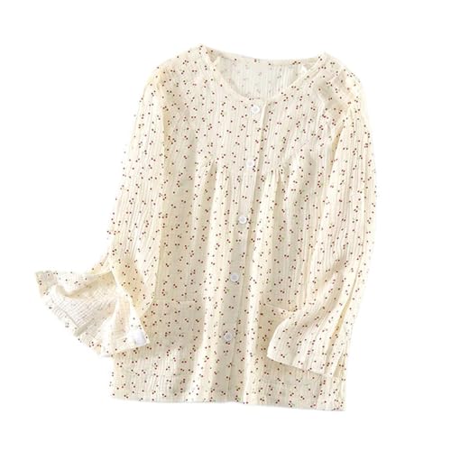 Frauen Post Surgery Tearaway Care Top Langärmelige Fraktur-Behandlungskittel Kleidung für Bettlägerige Behinderte (Color : Beige, Size : XL) von FaroLy