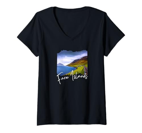 Damen Färöer -Inseln Souvenir/Faroe Islands T-Shirt mit V-Ausschnitt Damen Färöer -Inseln Souvenir/Faroe Islands T-Shirt mit V-Ausschnitt von Faroe Islands Souvenir Store