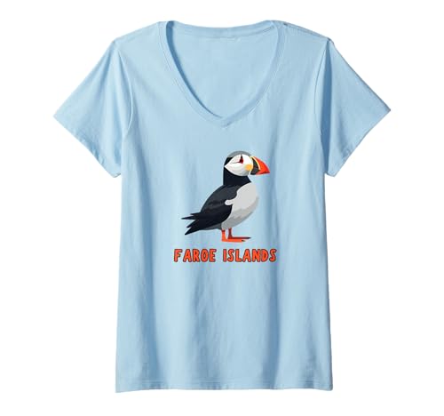 Damen Färöer -Inseln Souvenir/Faroe Islands T-Shirt mit V-Ausschnitt Damen Färöer -Inseln Souvenir/Faroe Islands T-Shirt mit V-Ausschnitt von Faroe Islands Souvenir Store