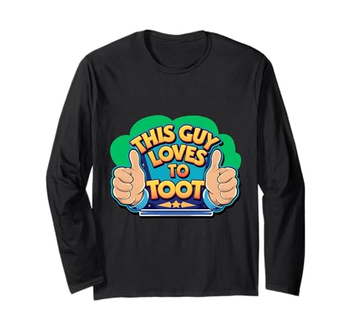Väter Humor Herren Furz Witz Geschenke (This Guy Loves to Toot) Langarmshirt von Fart Joke Gifts Store