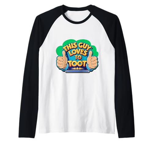 Väter Humor Herren Furz Witz Geschenke (This Guy Loves to Toot) Raglan von Fart Joke Gifts Store