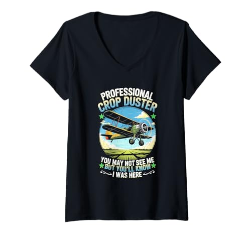Damen Fart Professional Crop Duster Farter Du siehst Mich vielleicht Nicht T-Shirt mit V-Ausschnitt von Fart Professional Crop Duster Farter You May