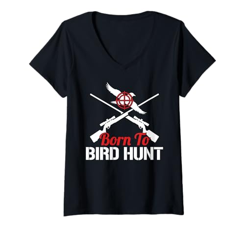 Damen Born To Bird Hunt Pheasant Hunting T-Shirt mit V-Ausschnitt Damen Born To Bird Hunt Pheasant Hunting T-Shirt mit V-Ausschnitt von Fasan Jagd Design Idee
