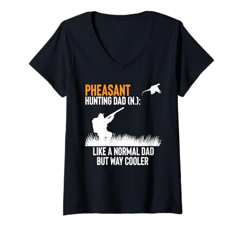 Damen Pheasant Hunting Dad Definition Fathers Day T-Shirt mit V-Ausschnitt Damen Pheasant Hunting Dad Definition Fathers Day T-Shirt mit V-Ausschnitt von Fasan Jagd Design Idee