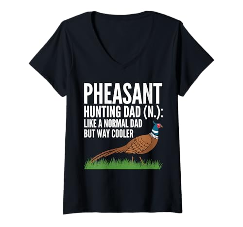 Damen Pheasant Hunting Dad Definition Fathers Day T-Shirt mit V-Ausschnitt Damen Pheasant Hunting Dad Definition Fathers Day T-Shirt mit V-Ausschnitt von Fasan Jagd Design Idee