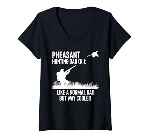 Damen Pheasant Hunting Dad Definition Fathers Day T-Shirt mit V-Ausschnitt Damen Pheasant Hunting Dad Definition Fathers Day T-Shirt mit V-Ausschnitt von Fasan Jagd Design Idee