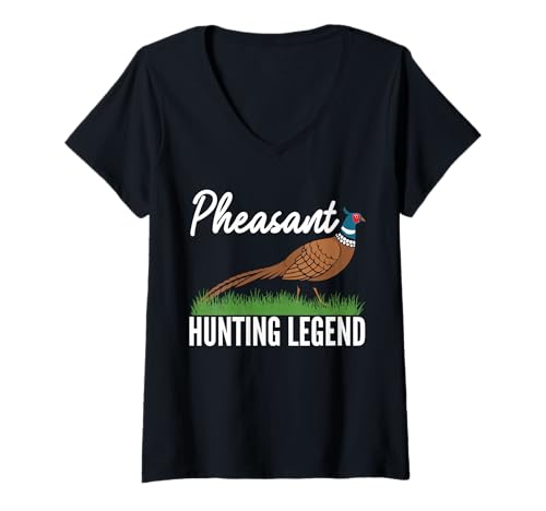 Damen Pheasant Hunting Legend T-Shirt mit V-Ausschnitt Damen Pheasant Hunting Legend T-Shirt mit V-Ausschnitt von Fasan Jagd Design Idee