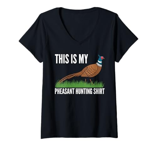 Damen This Is My Pheasant Hunting Shirt T-Shirt mit V-Ausschnitt Damen This Is My Pheasant Hunting Shirt T-Shirt mit V-Ausschnitt von Fasan Jagd Design Idee