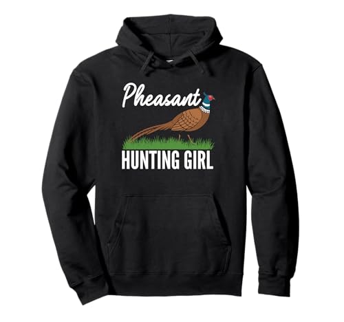 Pheasant Hunting Girl Pullover Hoodie von Fasan Jagd Design Idee