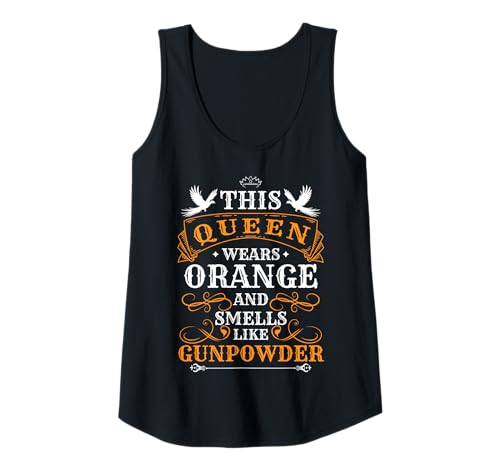 Damen This Queen Wears Orange And Smells Like Gunpowder Tank Top Damen This Queen Wears Orange And Smells Like Gunpowder Tank Top von Fasan Jagd Design Ideen