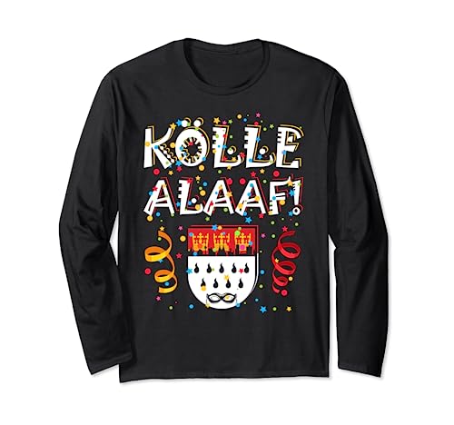 Fasching Karneval Köln Kostüm für Damen und Herren, Kölle Alaaf!, Karnevalsumzug Köln Rut Wiess, Wappen, Jeck Langarmshirt, Schwarz, S Fasching Karneval Köln Kostüm für Damen und Herren, Kölle Alaaf!, Karnevalsumzug Köln Rut Wiess, Wappen, Jeck Langarmshirt, Schwarz, S von Fasching Karneval Köln Kostüm für Damen und Herren
