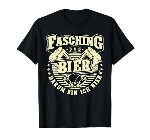 Fasching Und Bier Darum Bin Ich Hier Karneval Kostüm Männer T-Shirt Fasching Und Bier Darum Bin Ich Hier Karneval Kostüm Männer T-Shirt von Fasching Karneval Kostüm Männer Frauen
