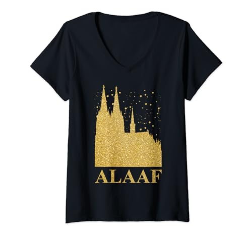 Damen Karneval Kostüm Kölner Dom Fasching Damen, Herren, Kinder T-Shirt mit V-Ausschnitt Damen Karneval Kostüm Kölner Dom Fasching Damen, Herren, Kinder T-Shirt mit V-Ausschnitt von Fasching Kostüme für Sie und Ihn von JOHN ROMEO
