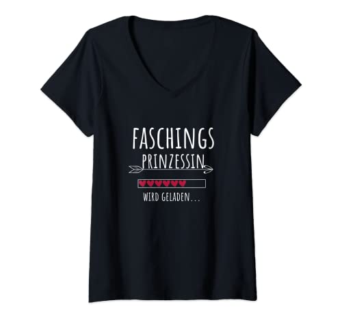Damen Faschingsprinzessin Fasching Prinzessin Karneval T-Shirt mit V-Ausschnitt Damen Faschingsprinzessin Fasching Prinzessin Karneval T-Shirt mit V-Ausschnitt von Faschingsprinzessin wird geladen