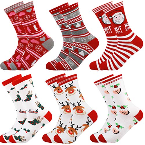 Fascigirl 6 Paar Kuschelsocken - Weihnachtssocken Damen Flauschige Bunte Warme Dicke Wintersocken Haussocken Fuzzy Socks Geschenk für Frauen und Mädchen Fascigirl 6 Paar Kuschelsocken - Weihnachtssocken Damen Flauschige Bunte Warme Dicke Wintersocken Haussocken Fuzzy Socks Geschenk für Frauen und Mädchen von Fascigirl