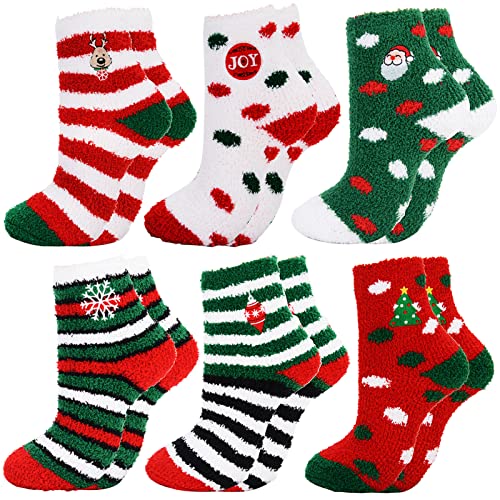 Fascigirl 6 Paare Weihnachtssocken Kuschelsocken Flauschige Weihnachten Socken Lustige Winter Warme Bettsocken Adventkalender Christmas Wichtelgeschenk Geschenk für Frauen Damen Fascigirl 6 Paare Weihnachtssocken Kuschelsocken Flauschige Weihnachten Socken Lustige Winter Warme Bettsocken Adventkalender Christmas Wichtelgeschenk Geschenk für Frauen Damen von Fascigirl