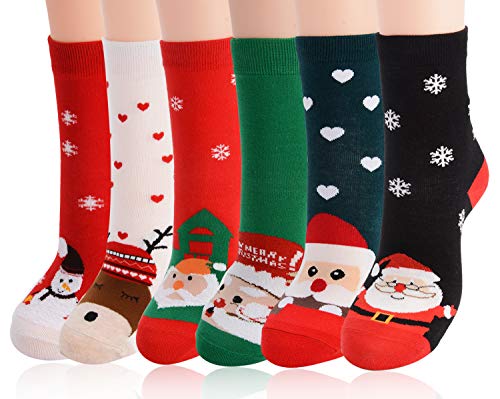 Fascigirl Weihnachtssocken Damen Kuschelsocken Weihnachten Socken Lustige Winter Warme Bettsocken Adventkalender Socken Christmas (Multicolor) von Fascigirl