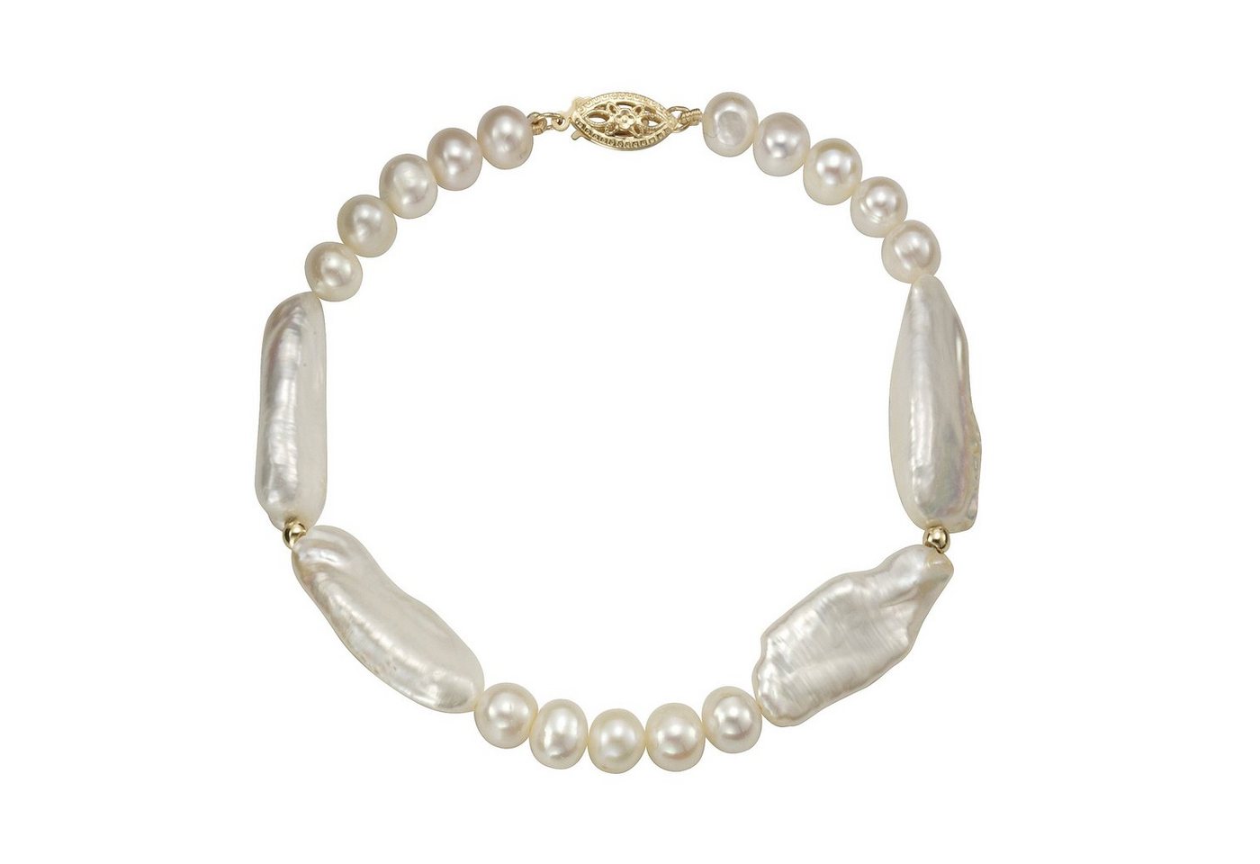 Fascination by Ellen K. Armband Gold 585 Perle weiß 6-7mm von Fascination by Ellen K.