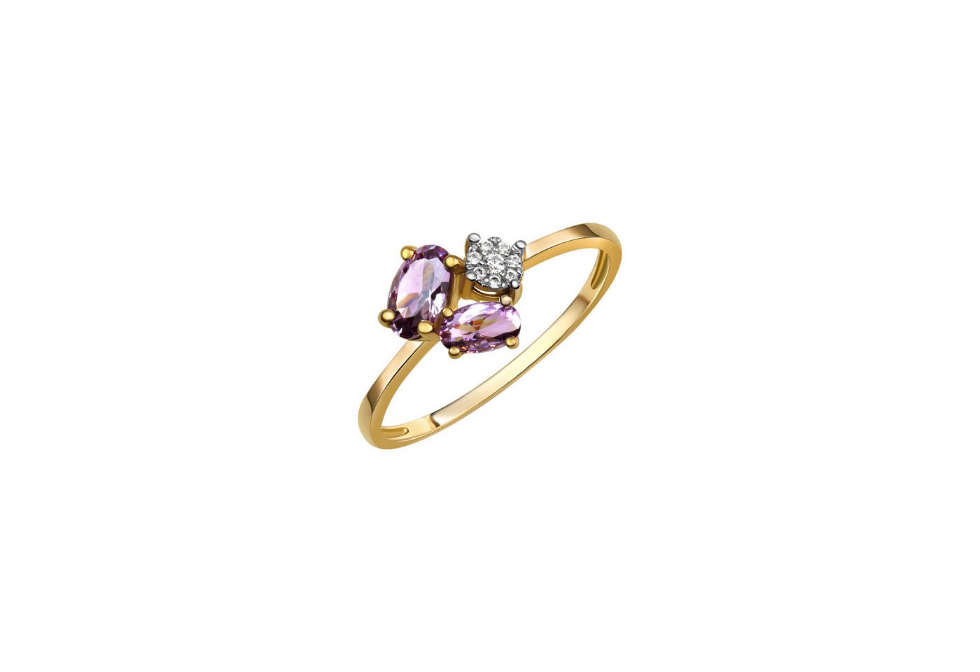 Fascination by Ellen K. Fingerring Gold 375 Amethyst + Zirkonia von Fascination by Ellen K.