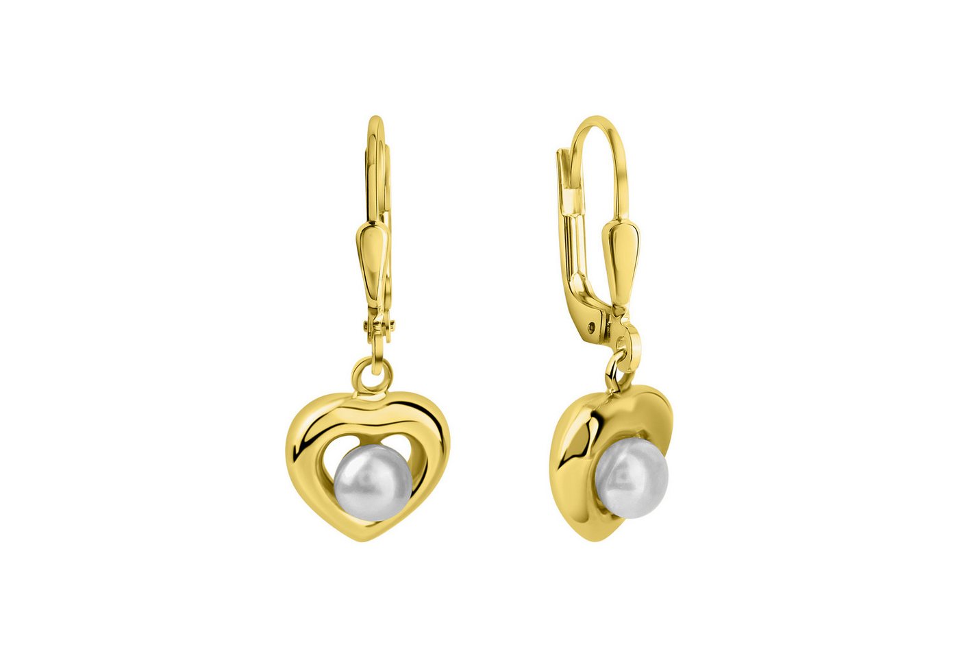 Fascination by Ellen K. Paar Ohrhänger 375/- Gelbgold Süßwasserperle von Fascination by Ellen K.