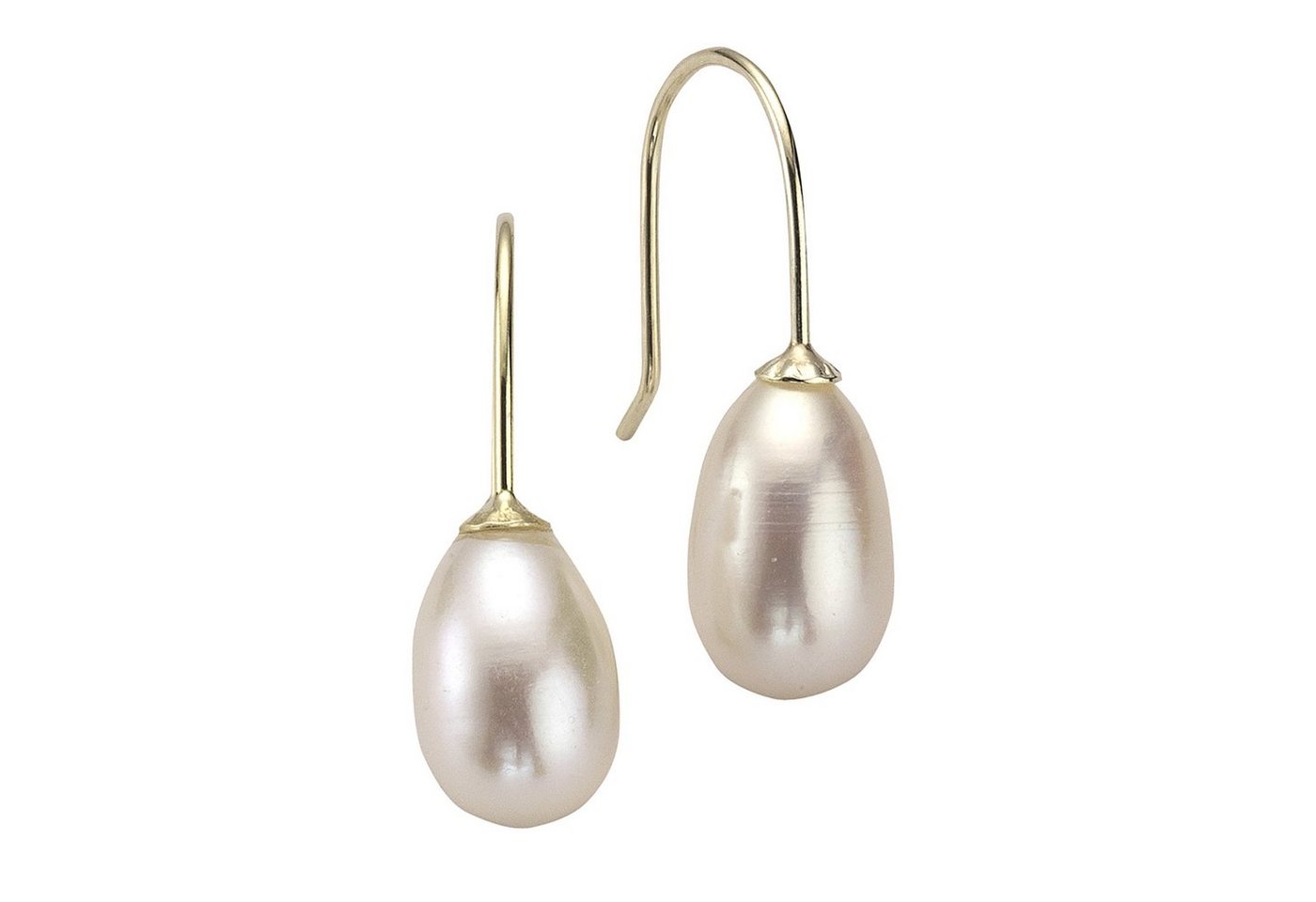 Fascination by Ellen K. Paar Ohrhaken Gold 585 Perle weiß von Fascination by Ellen K.