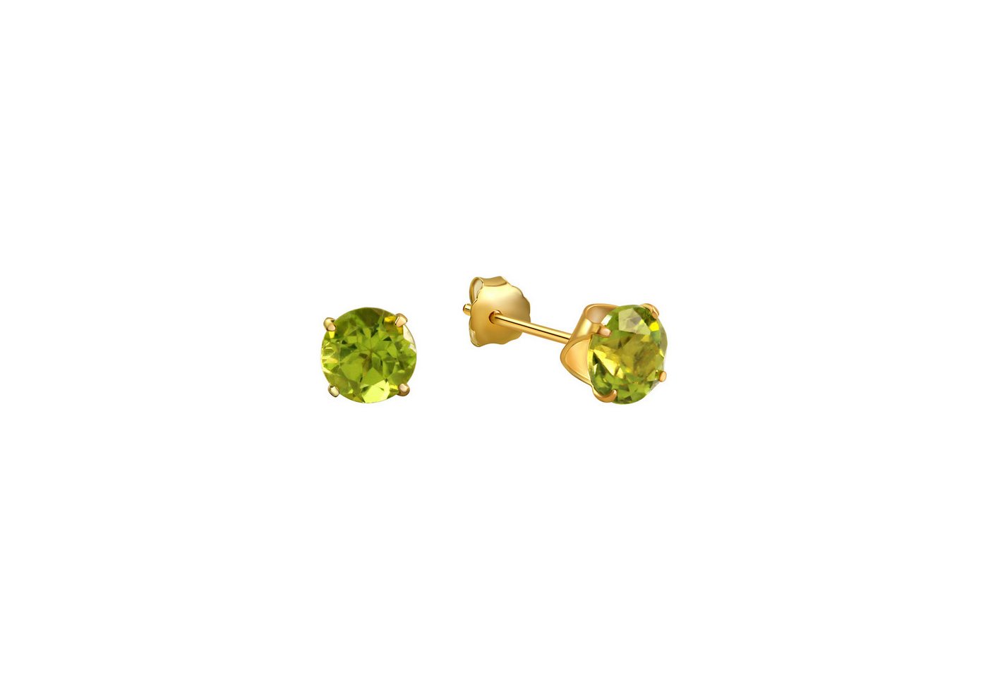 Fascination by Ellen K. Paar Ohrstecker 333 Gold Peridot 5mm von Fascination by Ellen K.