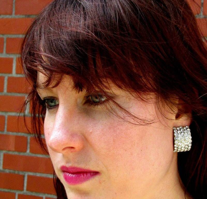 Vintage 70Er 80Er Gilda Strass Ohrringe Clip Ons Disco, Dynasty, & Jenseits Vintage 70Er 80Er Gilda Strass Ohrringe Clip Ons Disco, Dynasty, & Jenseits von FascinationVintage