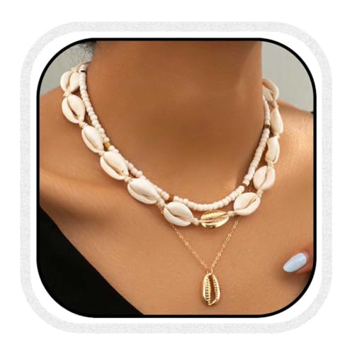 Fashband Boho-Halskette mit Muschelanhänger, Strand-Halskette, Zubehör für Damen von Fashband