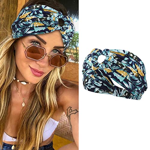 Fashband Boho Stirnbänder Blume Elastisches Haarband Yoga Headwrap Haarschmuck für Frauen und Mädchen (Boho) von Fashband