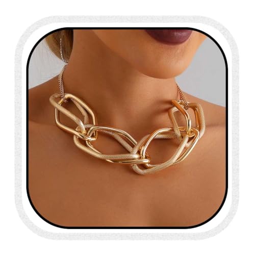 Fashband Chunky Choker Halskette Gold Dicke Halsketten Punk Kubanische Kette Schmuck für Frauen von Fashband