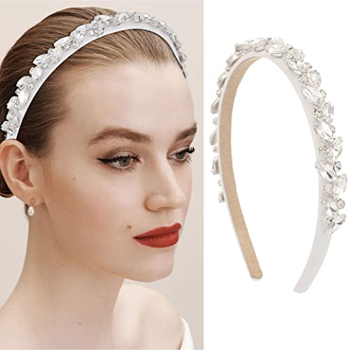 Fashband Crystal Stirnbänder Glitter Strass Stirnband Braut Hochzeit Tägliches Tragen Party Haarschmuck für Frauen und Mädchen (Strass) von Fashband