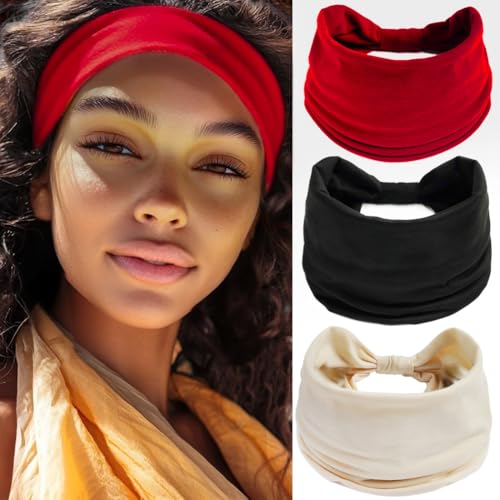 Fashband Yoga-Stirnband mit überkreuzten Bändern, elastisches Haarband, Lauf- und Workout-Kopftuch für Damen von Fashband