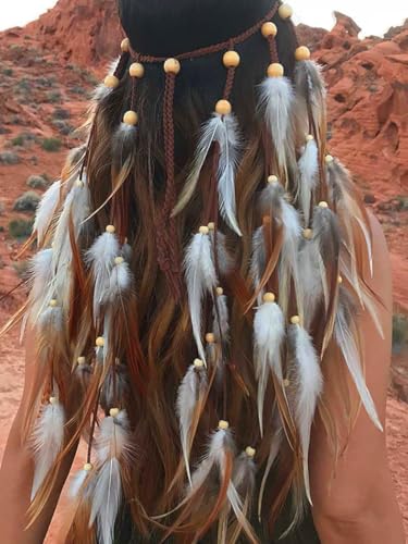 Fashband Feder Haarschmuck Hippie Kopfschmuck Festival Stirnband für Damen von Fashband