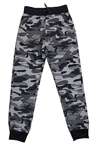 Fashion Boy Bequeme Jungen Freizeithose in Grau Camouflage, Gr. 110/116, J6321.6 von Fashion Boy