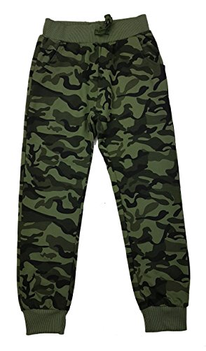 Fashion Boy Bequeme Jungen Freizeithose in grün Camouflage, Gr. 152/158, J6092a.14 von Fashion Boy