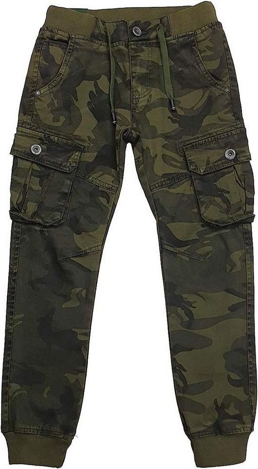 Fashion Boy Cargohose Cargo Stretch Hose, Camouflage Muster, J5846 von Fashion Boy