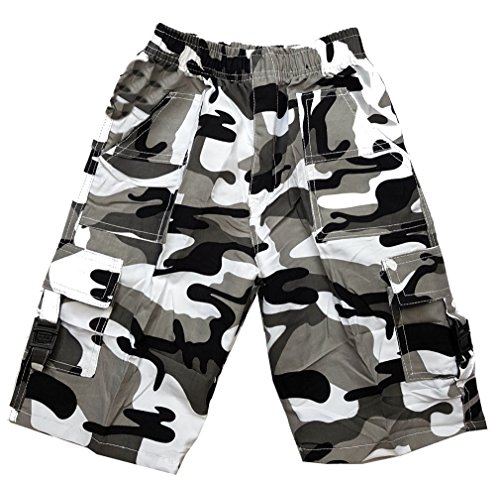 Fashion Boy Coole Army Bermuda in Grau, Gr. 104, J104.4 von Fashion Boy