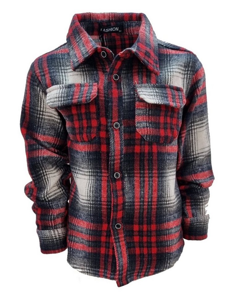 Fashion Boy Flanellhemd Flanellhemd kariertes Hemd Holzfällerhemd, JS117 von Fashion Boy