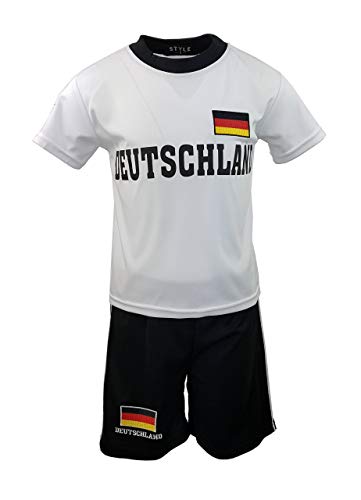 Fashion Boy Fussball Fan Set Deutschland Germany Trikot + Shorts, Gr. 104, JS882b.4 von Fashion Boy