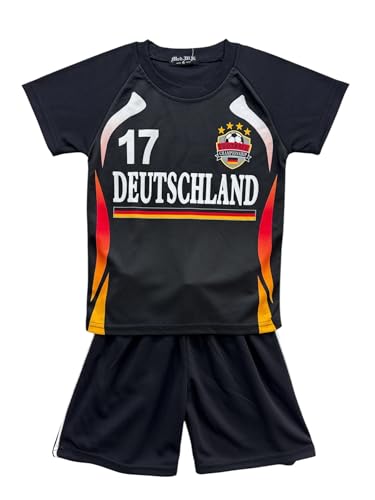 Fashion Boy Fussball Fan Set Deutschland Germany Trikot + Shorts, in Schwarz, Gr. 152, JS227.14e von Fashion Boy