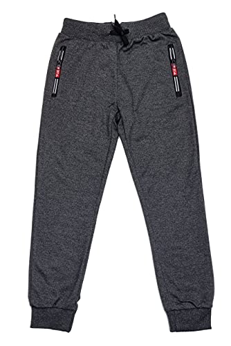 Fashion Boy Jungen/Mädchen Jogginghose Freizeithose Sporthose in Grau, Gr. 122/128, J6319.8 von Fashion Boy