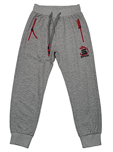 Fashion Boy Jungen/Mädchen Jogginghose Freizeithose Sporthose in Grau, Gr. 122/128, J9580.8 von Fashion Boy