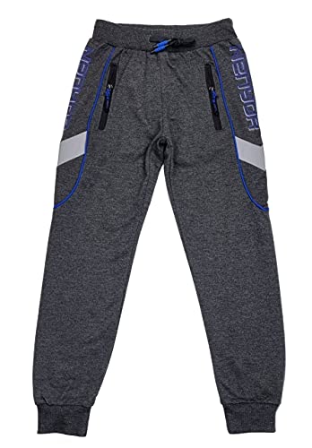 Fashion Boy Jungen/Mädchen Jogginghose Freizeithose Sporthose in Grau, Gr. 98/104, J6309.4 von Fashion Boy